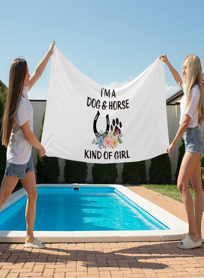 Tzhim Dog Horse Lover Gifts Beach Towel, Horse Girl Gifts Pool Towels, Dog and Horse Kind of Girl Sand Towel Large Bath Towels Gifts for Girls, Horse Gifts for Girls, Dog Gifts for Women, 29x60in - Image 5